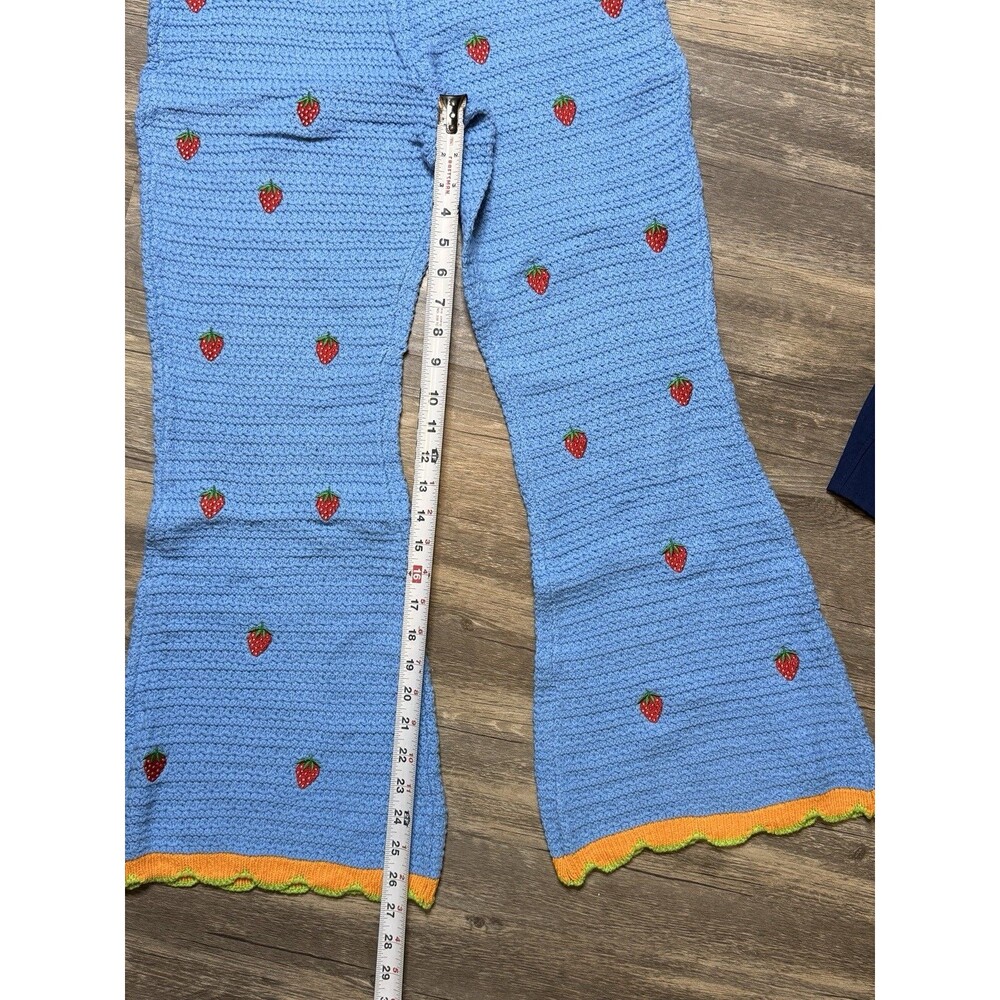 Urban Outfitters Out From Under Strawberry Knit Crop Top Pants Set L - Picture 9 of 11